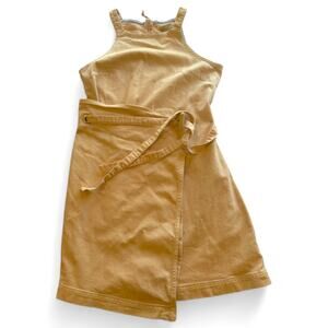 Holding Horses Tan Cotton Wrap Dress Size 6 Anthropologie